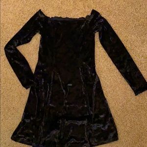 Black velvet dress
